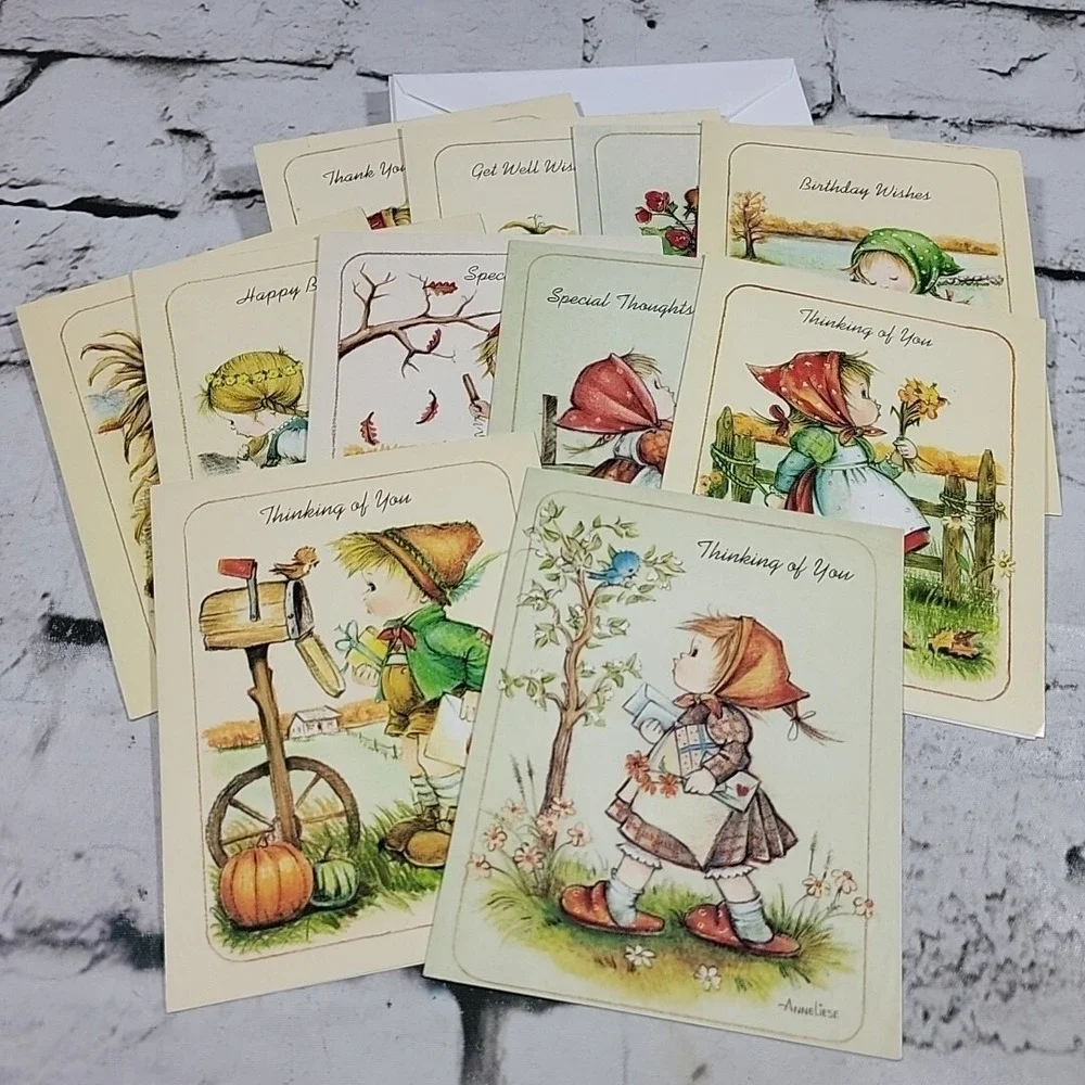 Vtg Anneliese Little Helpers Little Children Greeting Cards Lot Of 11 Assorted‎